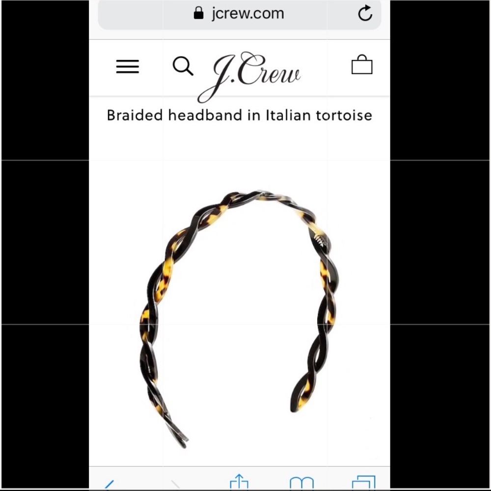 J Crew Braided Headband in Italian Tortoise